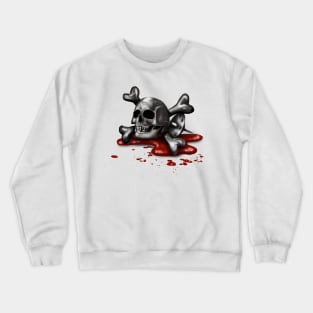 Skull and Crossbones Pin Crewneck Sweatshirt